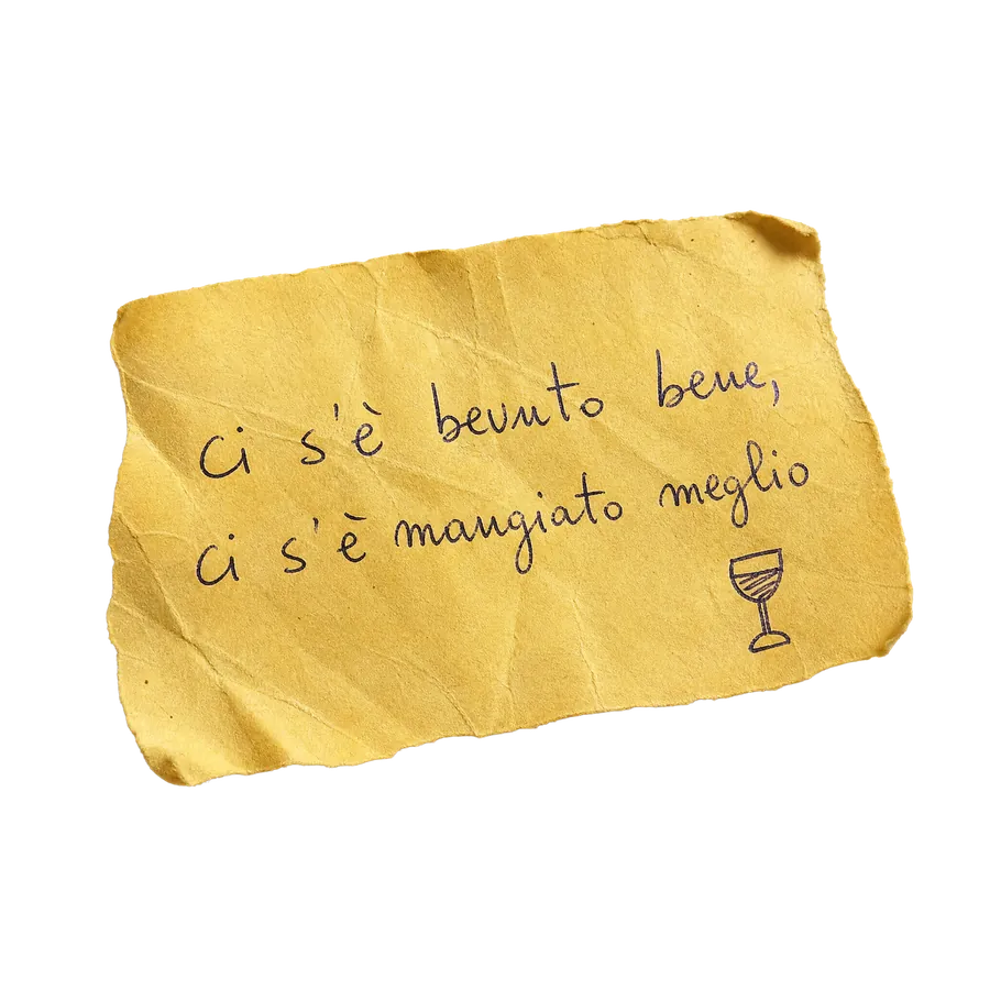 Ci s'è bevuto bene, ci s'è mangiato meglio