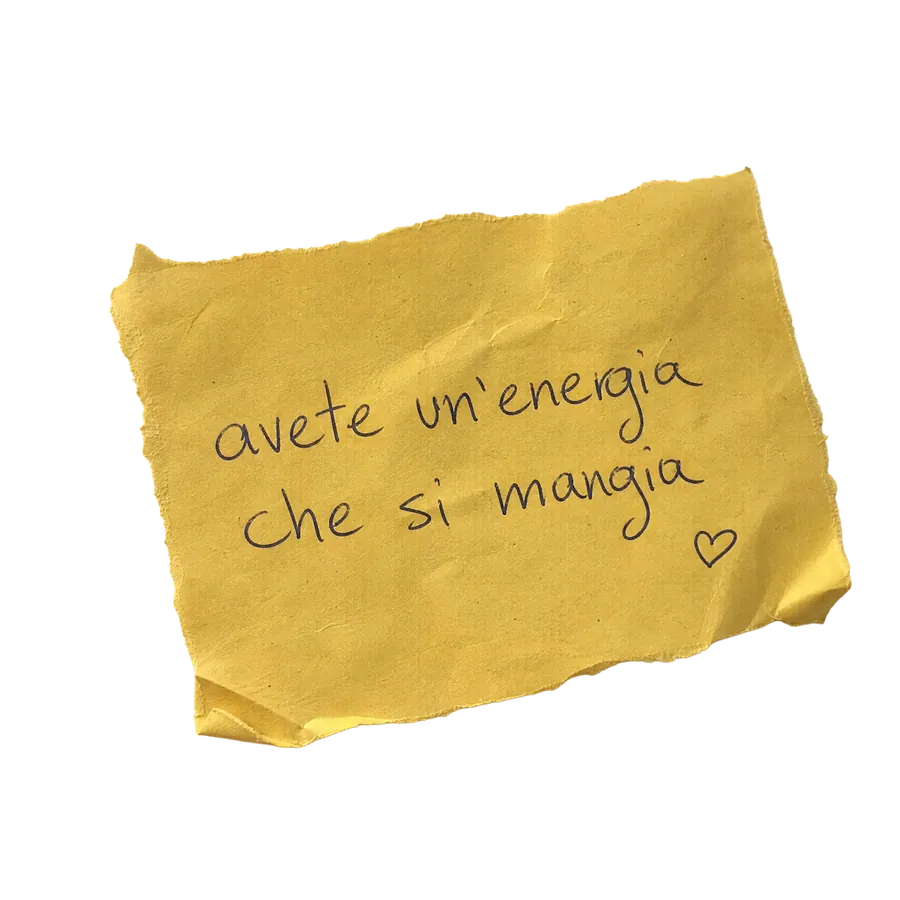 Avete un'energia che si mangia